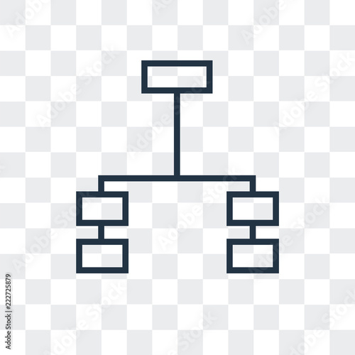 hierarchical structure icon isolated on transparent background. Modern and editable hierarchical structure icon. Simple icons vector illustration.