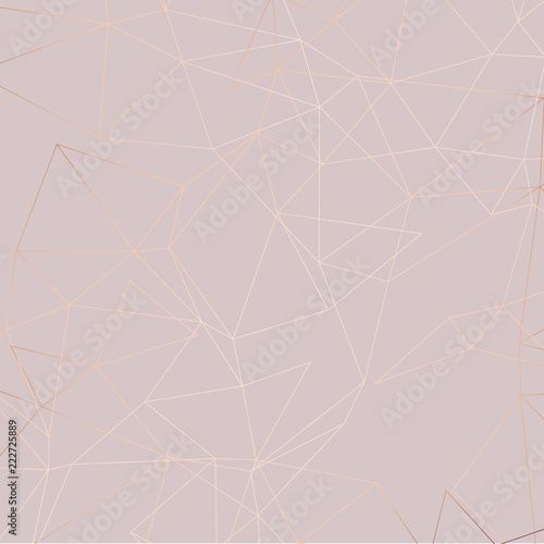 Rose gold low poly background