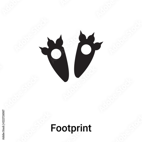 Footprint icon vector isolated on white background, logo concept of Footprint sign on transparent background, black filled symbol
