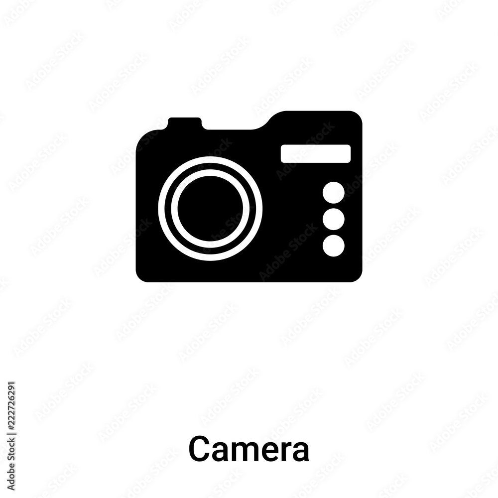 Camera icon vector isolated on white background, logo concept of Camera sign on transparent background, black filled symbol Camera icon vector isolated on white background, logo concept of Camera sign on transparent background, black filled symbol