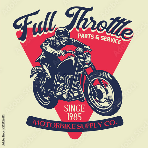 vintage custom mototrcycle badge design
