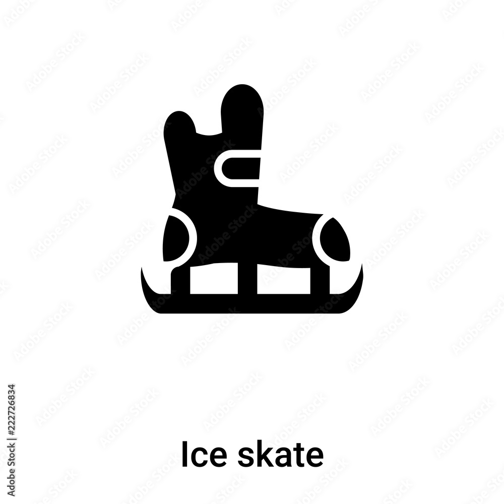 Ice skate icon vector isolated on white background, logo concept of Ice skate sign on transparent background, black filled symbol Ice skate icon vector isolated on white background, logo concept of Ice skate sign on transparent background, black filled symbol