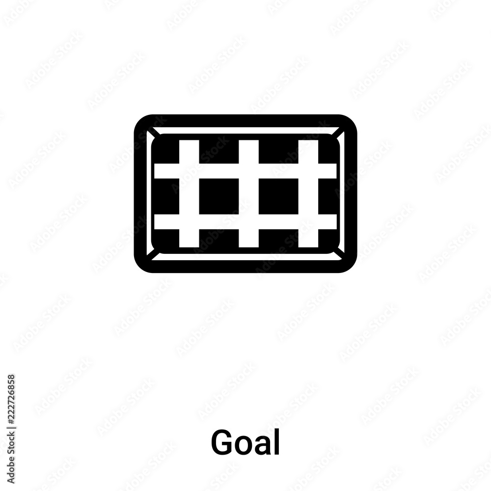 Goal icon vector isolated on white background, logo concept of Goal sign on transparent background, black filled symbol Goal icon vector isolated on white background, logo concept of Goal sign on transparent background, black filled symbol
