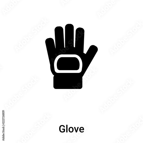 Glove icon vector isolated on white background, logo concept of Glove sign on transparent background, black filled symbol photo