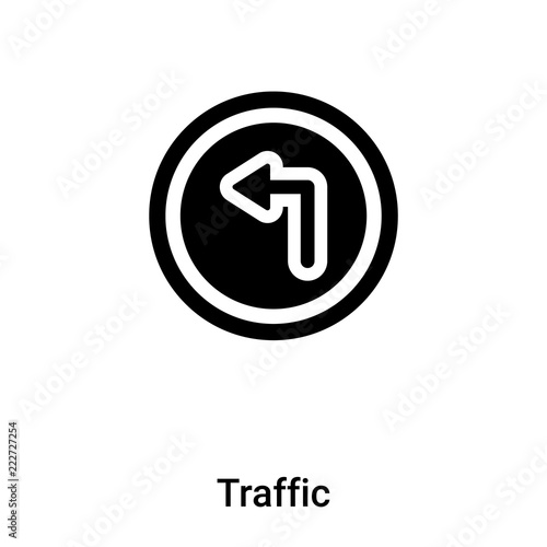 Traffic sign icon vector isolated on white background, logo concept of Traffic sign sign on transparent background, black filled symbol
