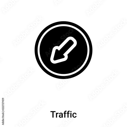 Traffic signal icon vector isolated on white background, logo concept of Traffic signal sign on transparent background, black filled symbol