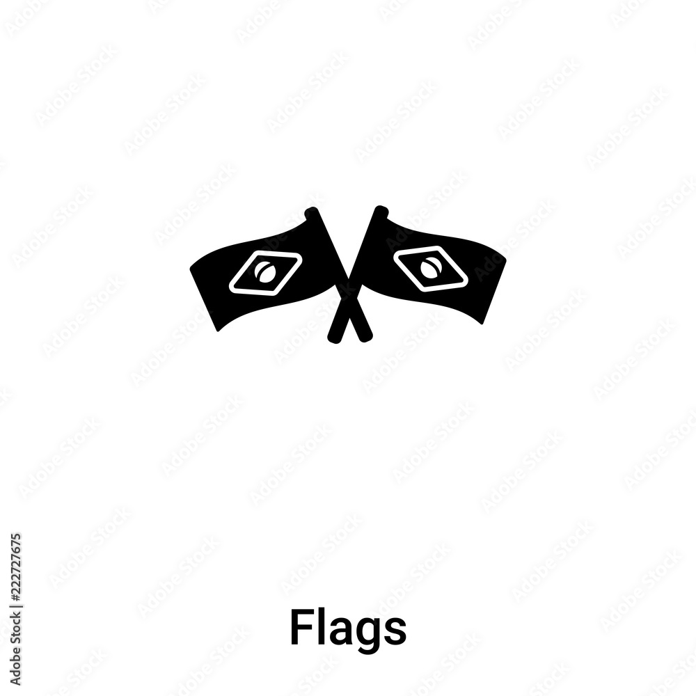 Flags icon vector isolated on white background, logo concept of Flags ...