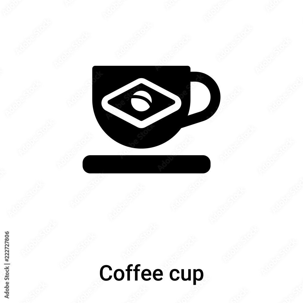 Coffee cup icon vector isolated on white background, logo concept of Coffee cup sign on transparent background, black filled symbol Coffee cup icon vector isolated on white background, logo concept of Coffee cup sign on transparent background, black filled symbol