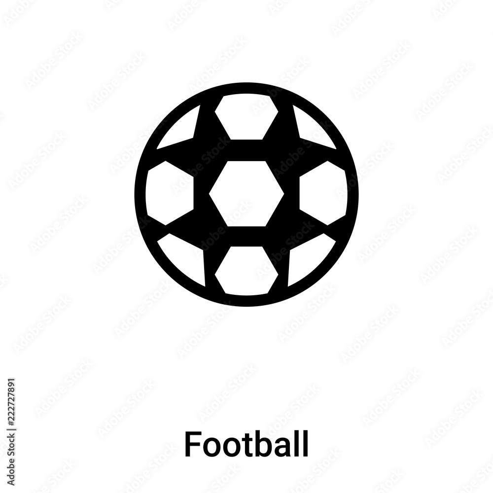 Obraz premium Football icon vector isolated on white background, logo concept of Football sign on transparent background, black filled symbol