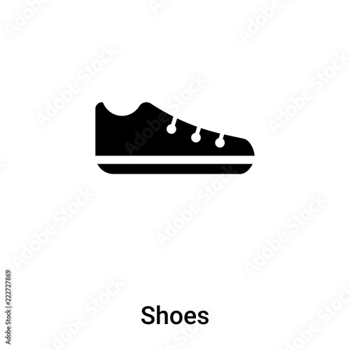 Shoes icon vector isolated on white background, logo concept of Shoes sign on transparent background, black filled symbol
