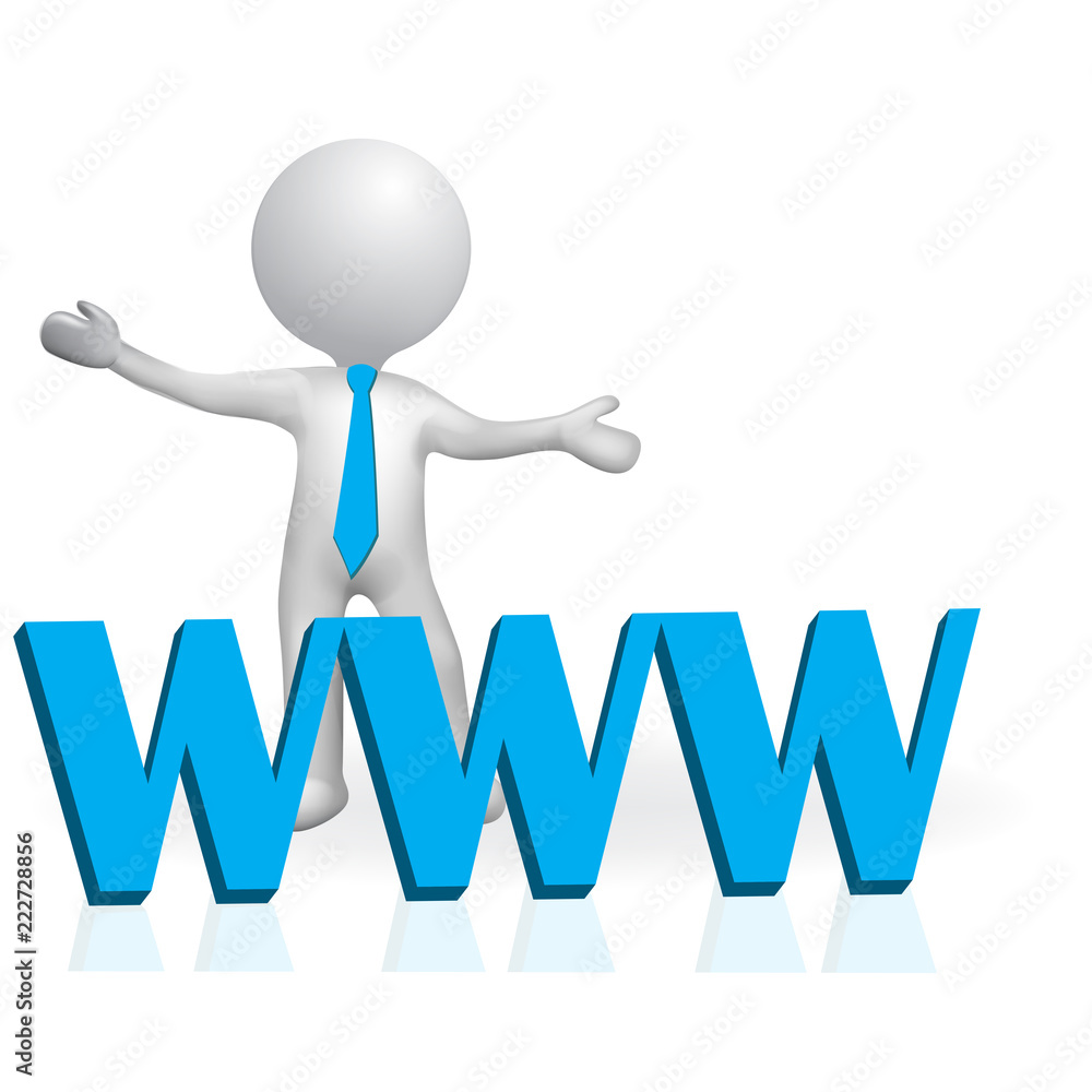 3d person and net symbol internet concept 3d person and net symbol internet concept