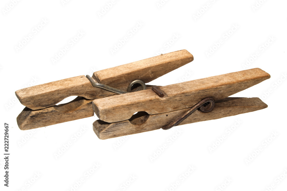 Clothespin isolated on white background Clothespin isolated on white background