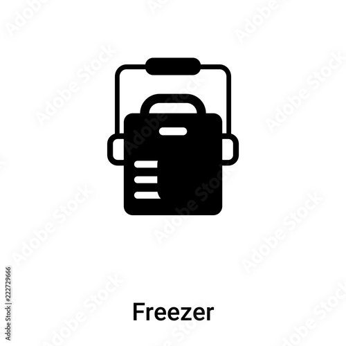 Freezer icon vector isolated on white background, logo concept of Freezer sign on transparent background, black filled symbol