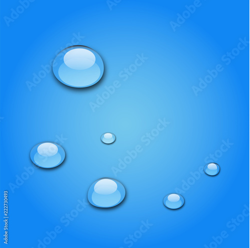 water drop on blue background, illustration design