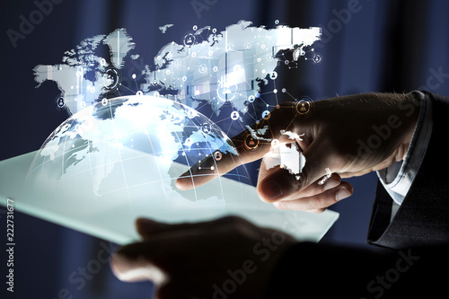 Global communication and networking. 3d rendering