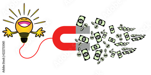 happy idea suck money with magnet