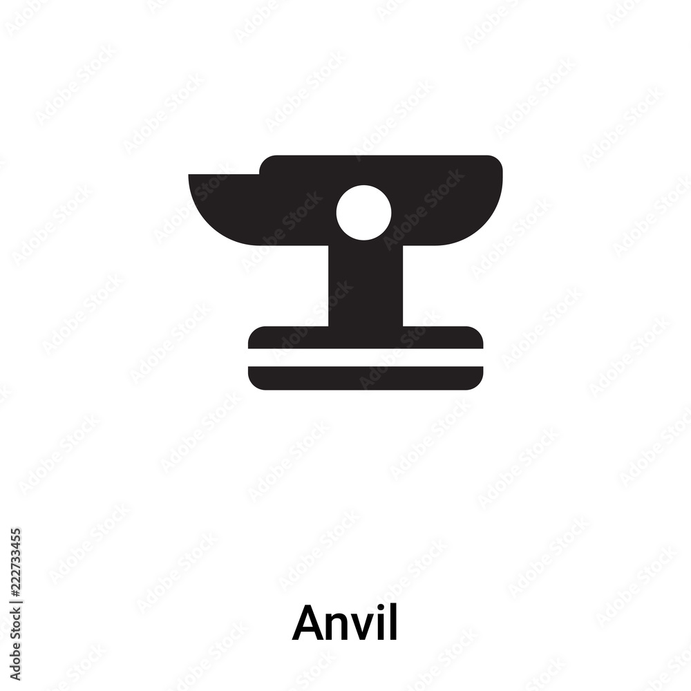 Anvil icon vector isolated on white background, logo concept of Anvil sign on transparent background, black filled symbol Anvil icon vector isolated on white background, logo concept of Anvil sign on transparent background, black filled symbol