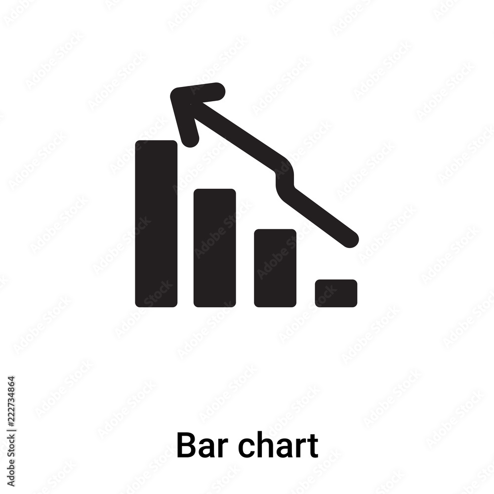 Bar chart icon vector isolated on white background, logo concept of Bar chart sign on transparent background, black filled symbol Bar chart icon vector isolated on white background, logo concept of Bar chart sign on transparent background, black filled symbol