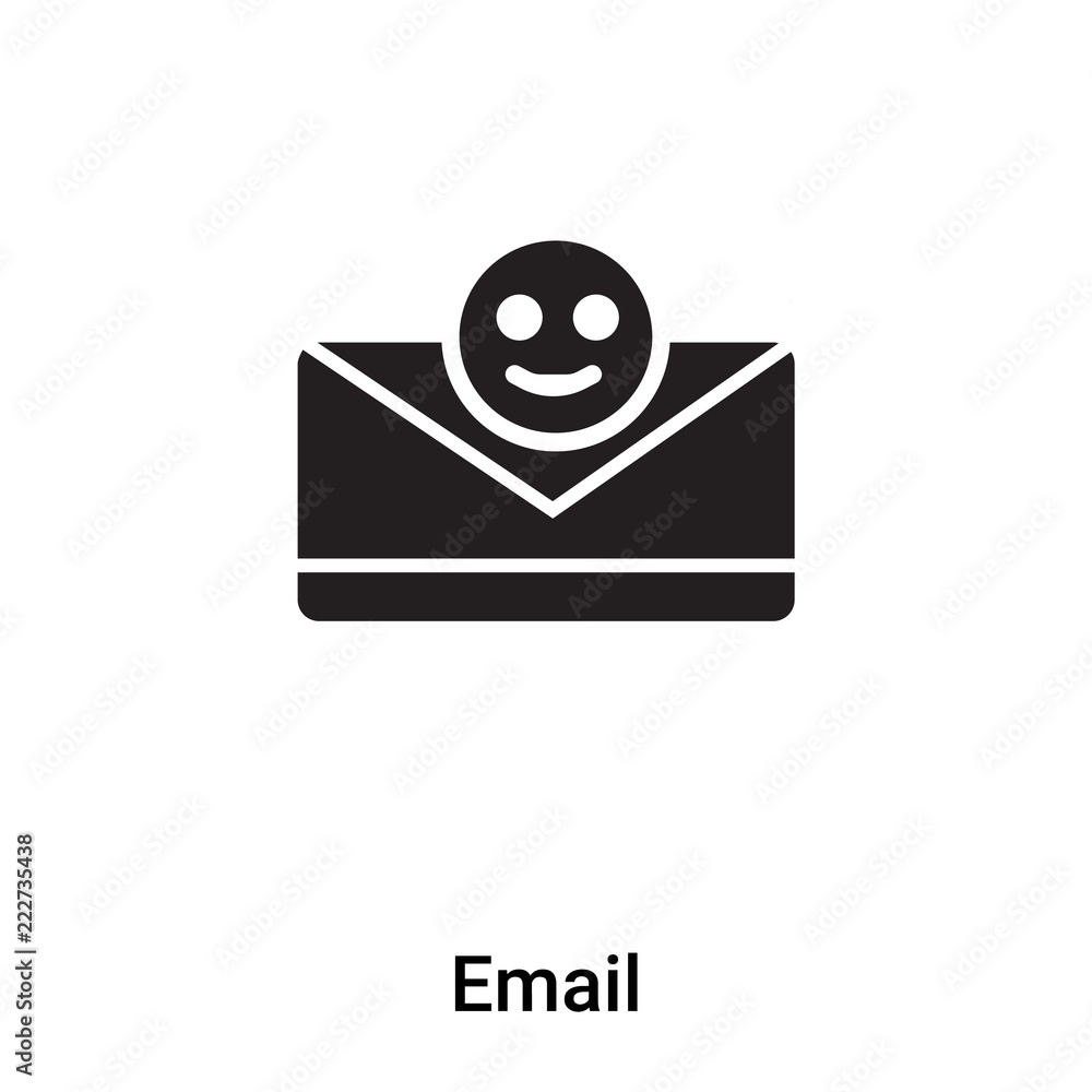 Email icon vector isolated on white background, logo concept of Email sign on transparent background, black filled symbol Email icon vector isolated on white background, logo concept of Email sign on transparent background, black filled symbol
