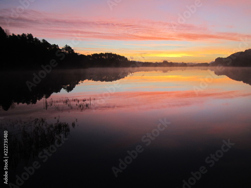 sunset on the lake