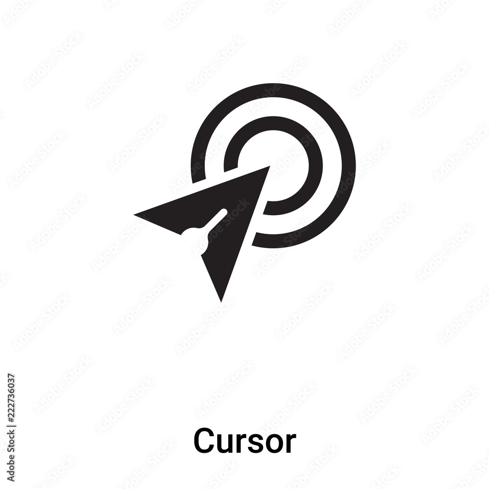 Cursor icon vector isolated on white background, logo concept of Cursor sign on transparent background, black filled symbol Cursor icon vector isolated on white background, logo concept of Cursor sign on transparent background, black filled symbol