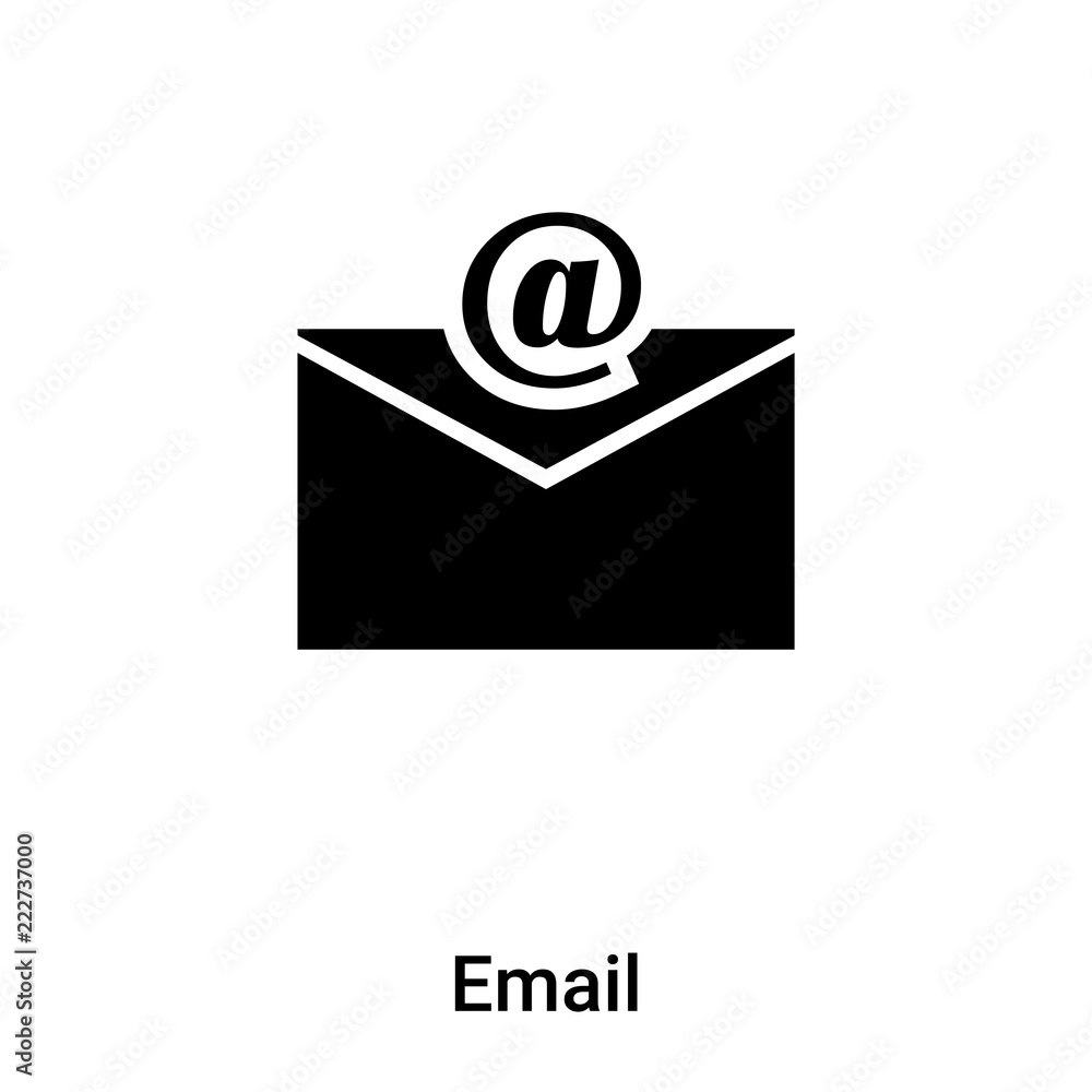 Email icon vector isolated on white background, logo concept of Email sign on transparent background, black filled symbol Email icon vector isolated on white background, logo concept of Email sign on transparent background, black filled symbol