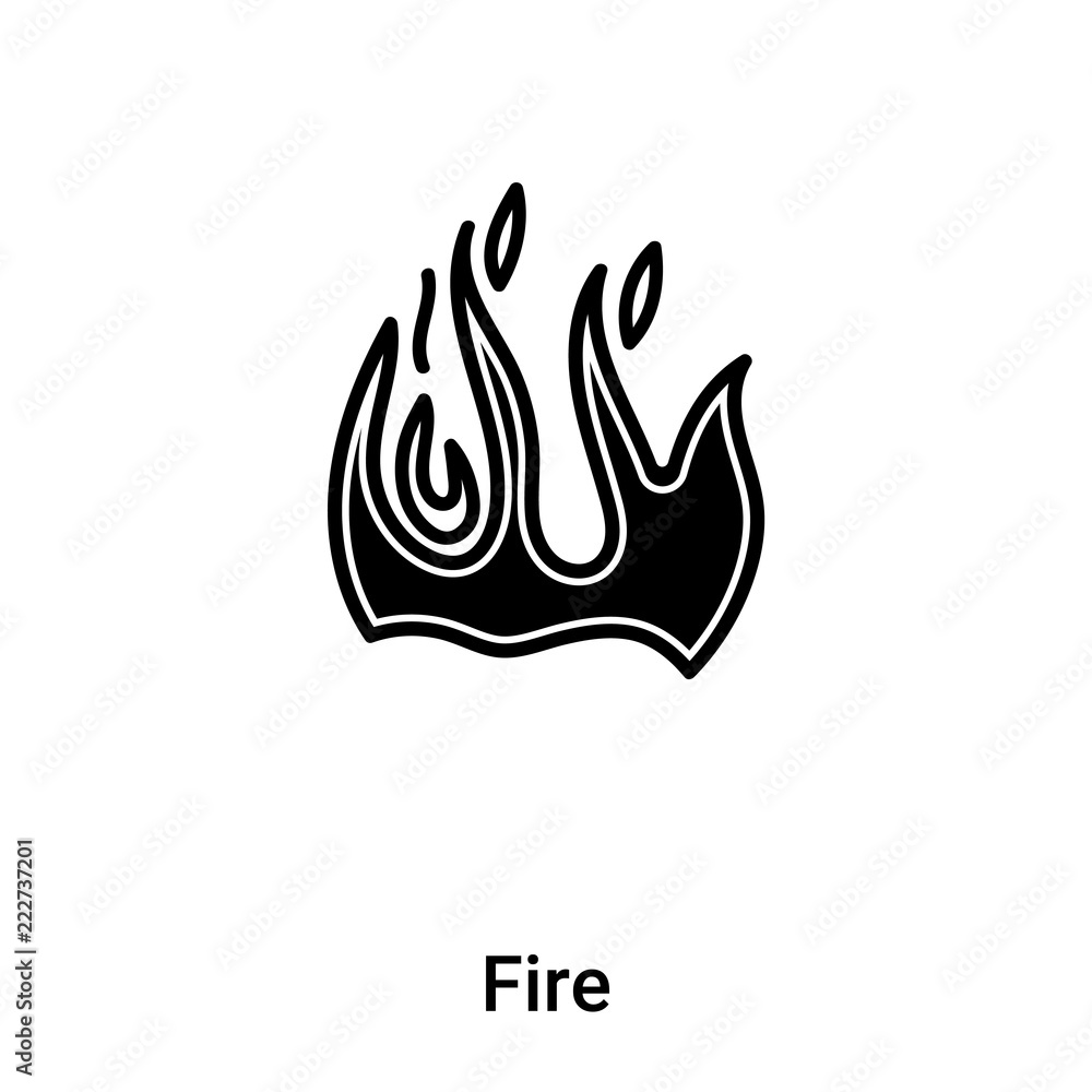 Fire icon vector isolated on white background, logo concept of Fire sign on transparent background, black filled symbol Fire icon vector isolated on white background, logo concept of Fire sign on transparent background, black filled symbol