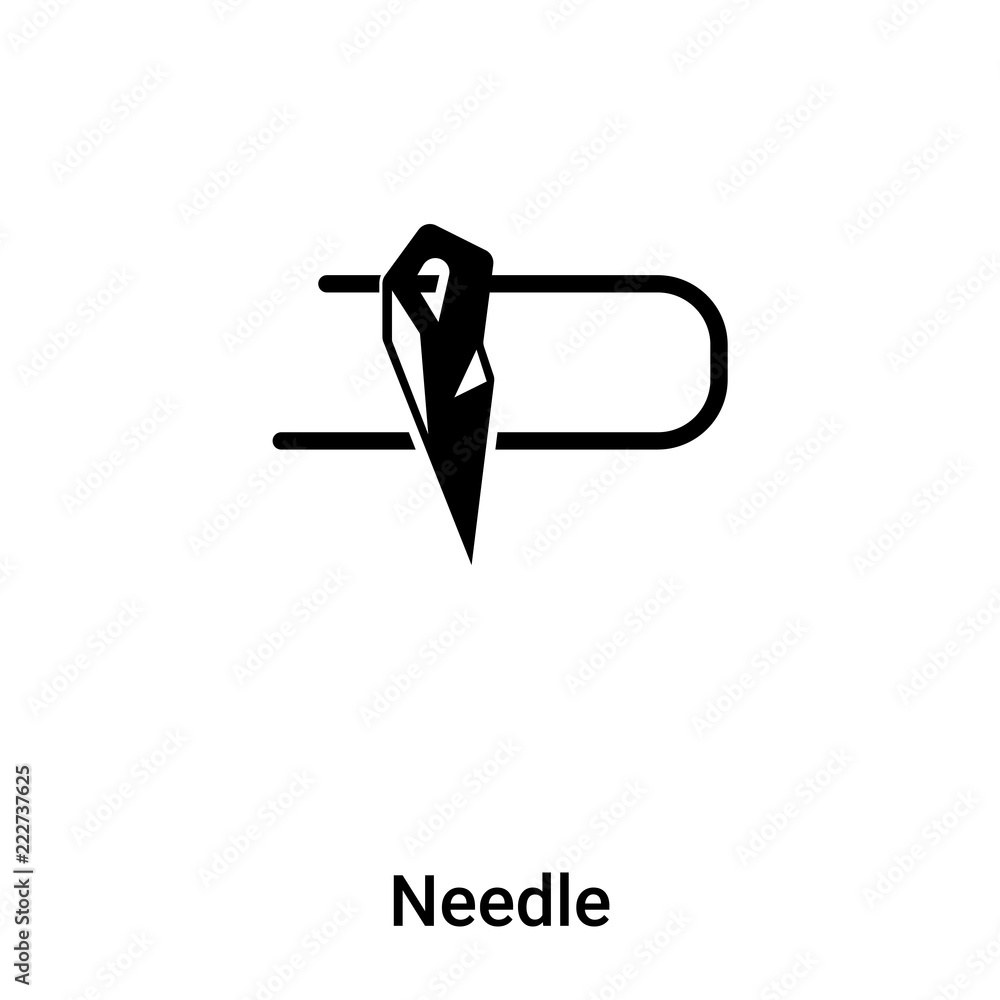 Needle icon vector isolated on white background, logo concept of Needle ...