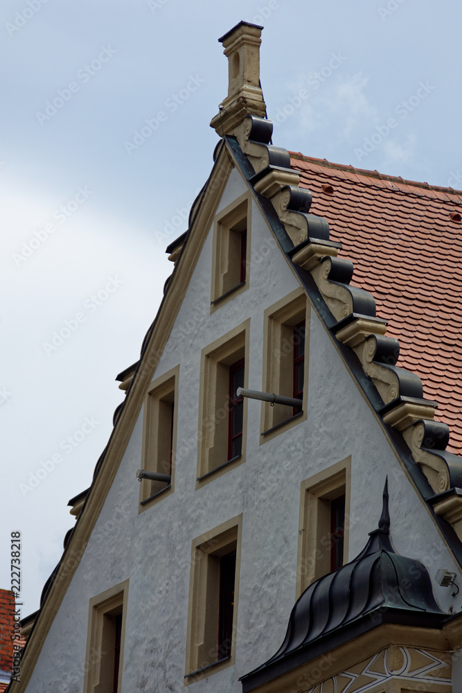 beautiful architecture of the old town of Ansbach