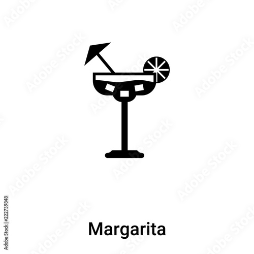 Margarita icon vector isolated on white background, logo concept of Margarita sign on transparent background, black filled symbol