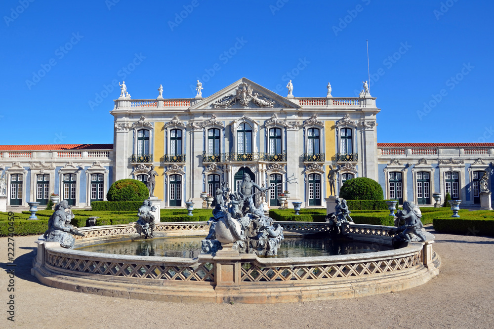 Neptune's Garden at Palace of Queluz in Portugal
