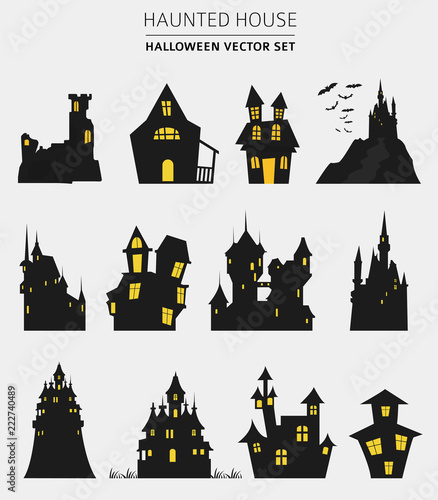 Halloween holiday info graphic elements. Flat design