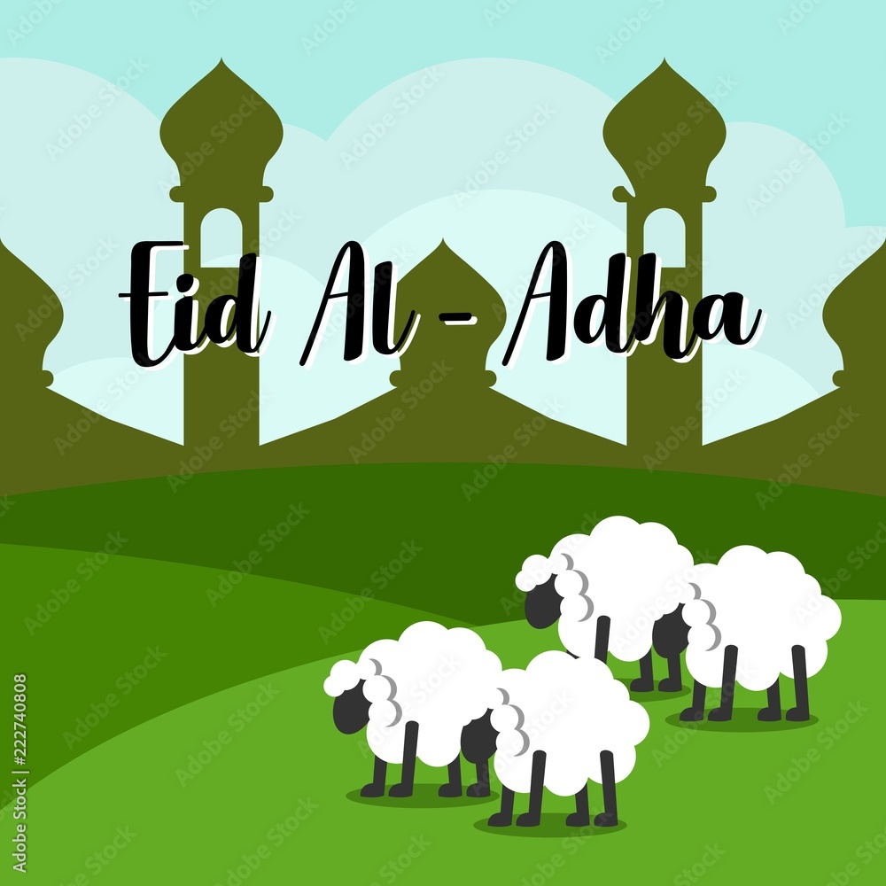 Gather On Eid Al-Adha Illustration