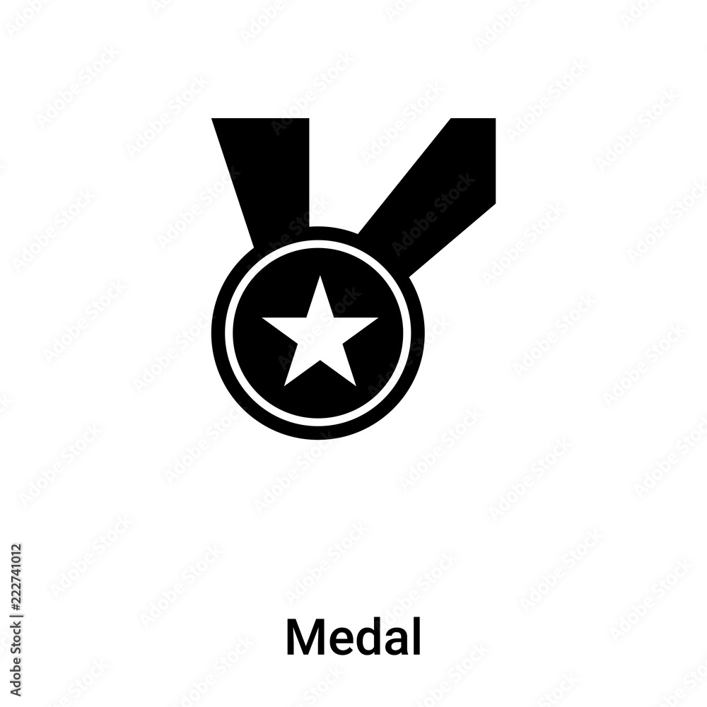 Medal icon vector isolated on white background, logo concept of Medal ...
