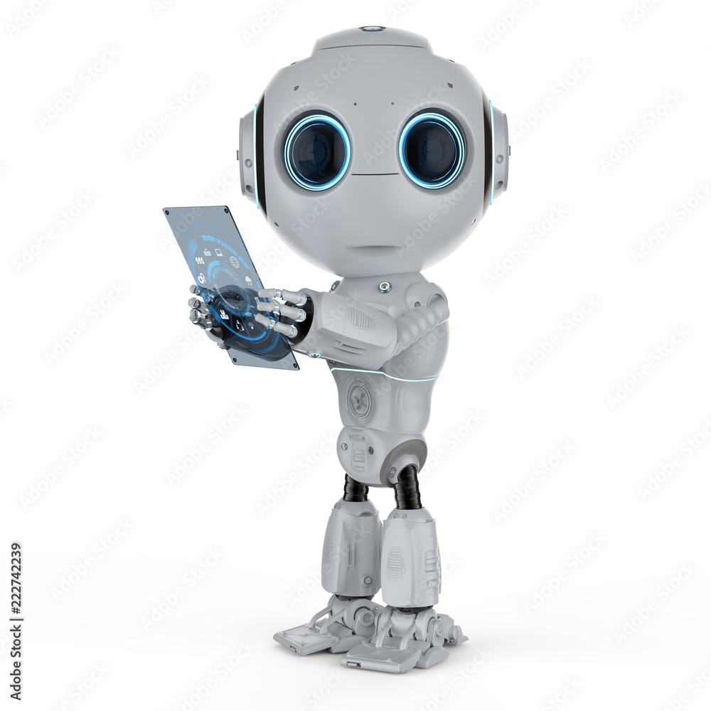 mini robot with tablet mini robot with tablet