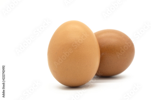 closeup egg isolated on a white background of file with Clipping Path .