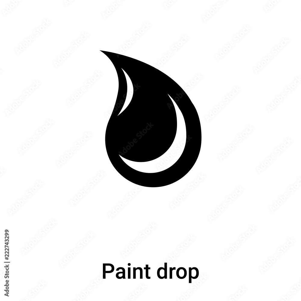 Paint drop icon vector isolated on white background, logo concept of