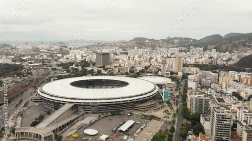 Aerial view of Maracanã in Rio de janeiro, Brazil. Cityscape turistic town photo