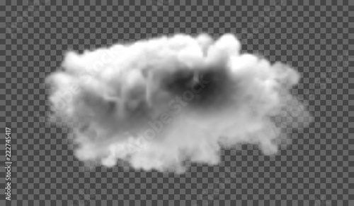 Mgła lub dym na białym tle przezroczysty efekt specjalny. Białe tło zachmurzenie, mgła lub smog. Ilustracji wektorowych