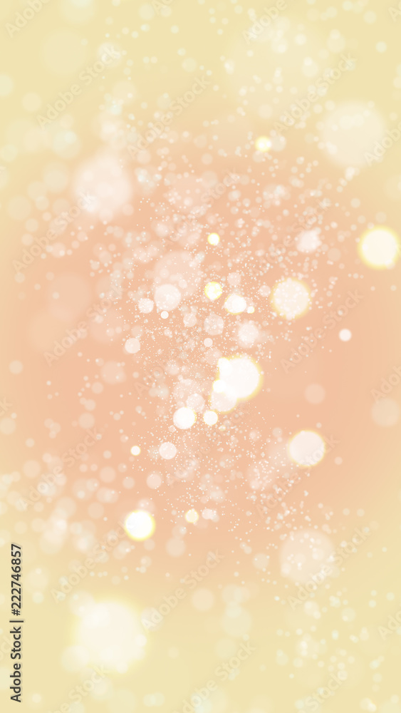 Flying Particles on Pale Yellow Background