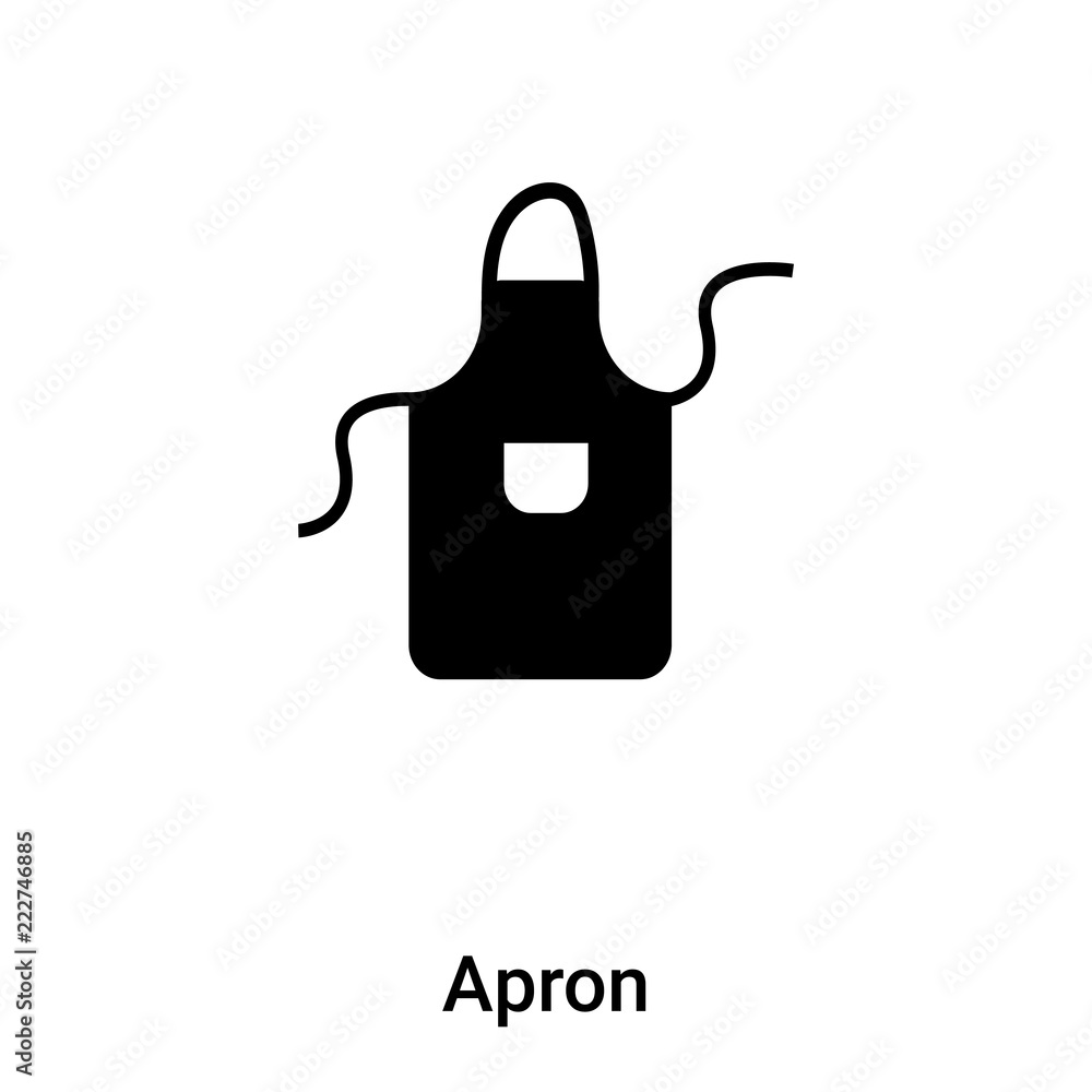 Apron icon vector isolated on white background, logo concept of Apron sign on transparent background, black filled symbol Apron icon vector isolated on white background, logo concept of Apron sign on transparent background, black filled symbol