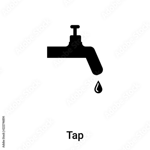 Tap icon vector isolated on white background, logo concept of Tap sign on transparent background, black filled symbol