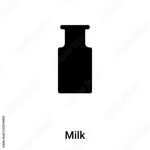 Milk icon vector isolated on white background, logo concept of Milk sign on transparent background, black filled symbol