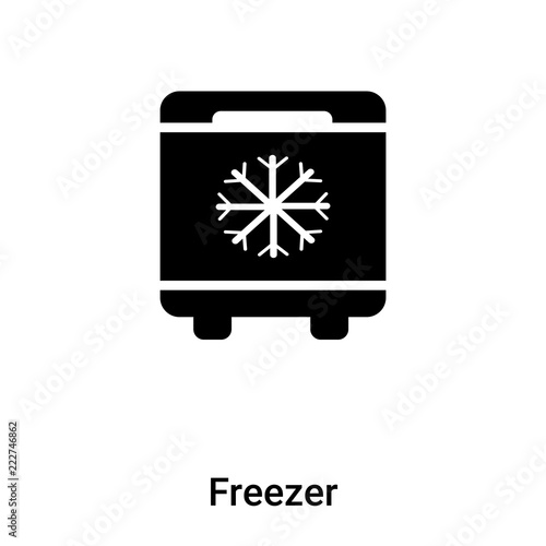 Freezer icon vector isolated on white background, logo concept of Freezer sign on transparent background, black filled symbol