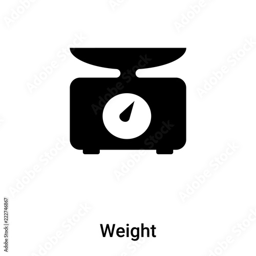 Weight icon vector isolated on white background, logo concept of Weight sign on transparent background, black filled symbol