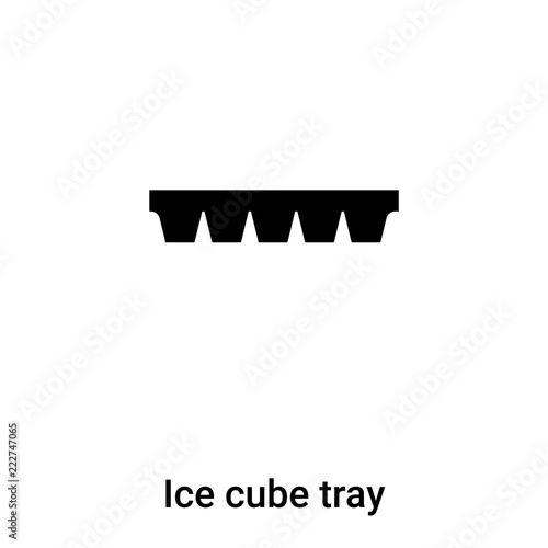 Ice cube tray icon vector isolated on white background, logo concept of Ice cube tray sign on transparent background, black filled symbol