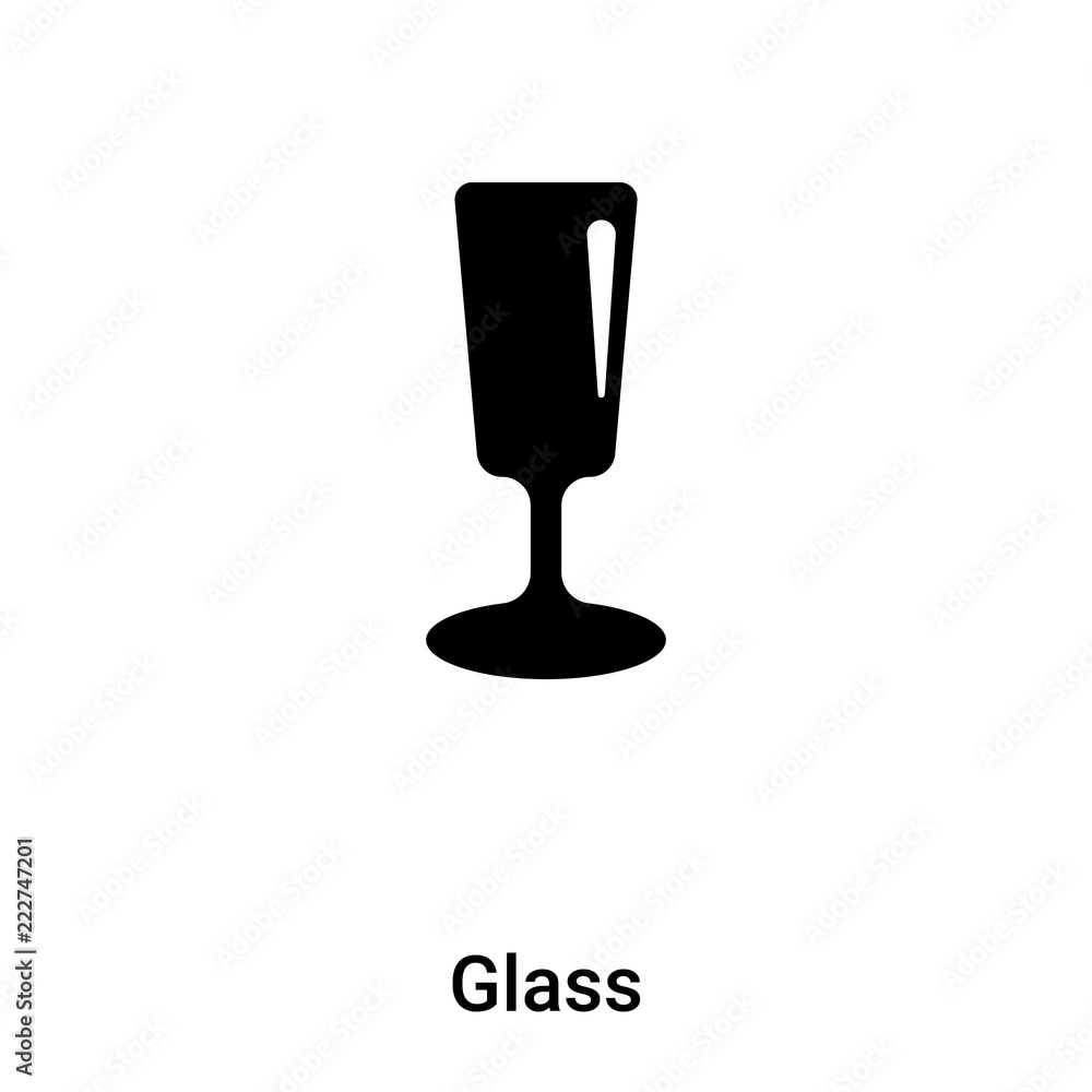 Glass icon vector isolated on white background, logo concept of Glass sign on transparent background, black filled symbol Glass icon vector isolated on white background, logo concept of Glass sign on transparent background, black filled symbol