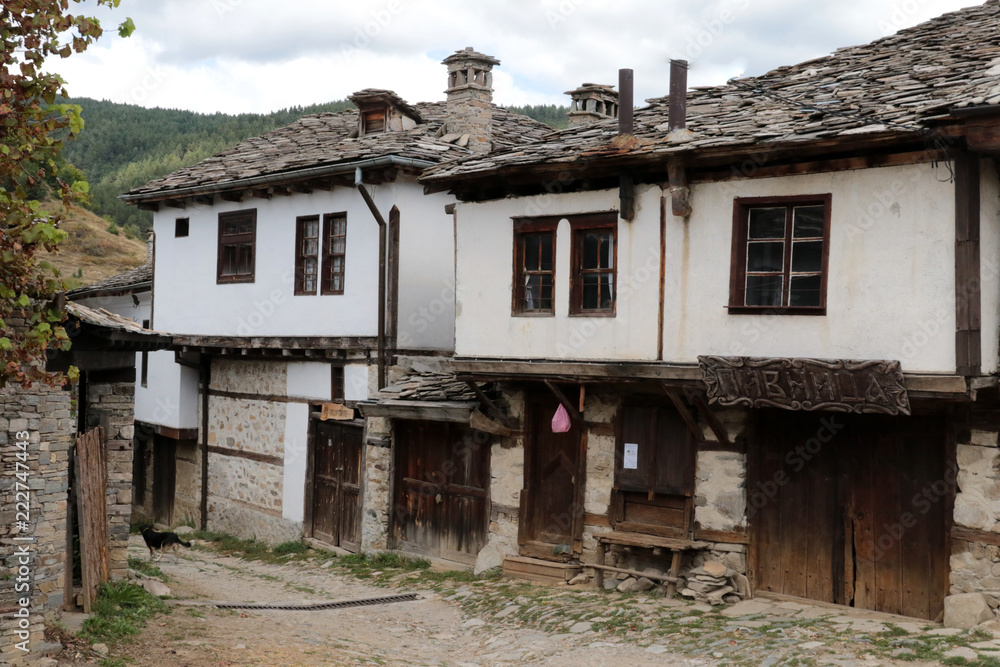 Old houses in the historical cultural reserve village of Dolen, Bulgaria. Dolen is famous with its 350 old houses – an example of 19th century Rhodopean architecture. Old houses in the historical cultural reserve village of Dolen, Bulgaria. Dolen is famous with its 350 old houses – an example of 19th century Rhodopean architecture.