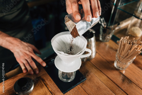 Barista Making Drip Coffee