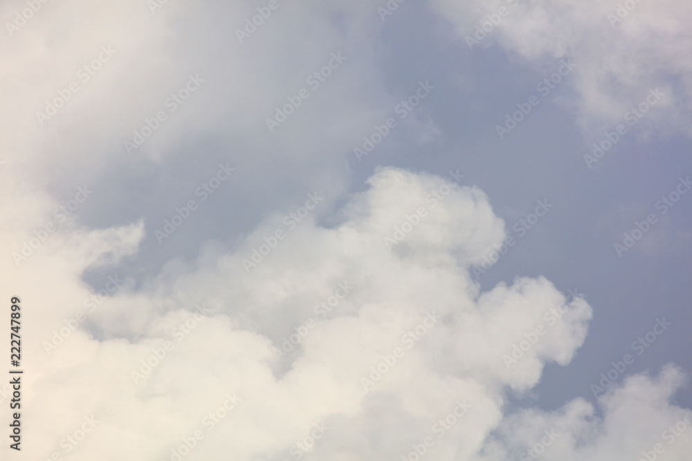 Fototapeta premium White creamy clouds in the sky as a background